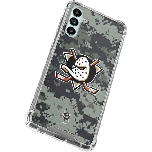 NHL Anaheim Ducks Camo Galaxy A15 5G Clear Case